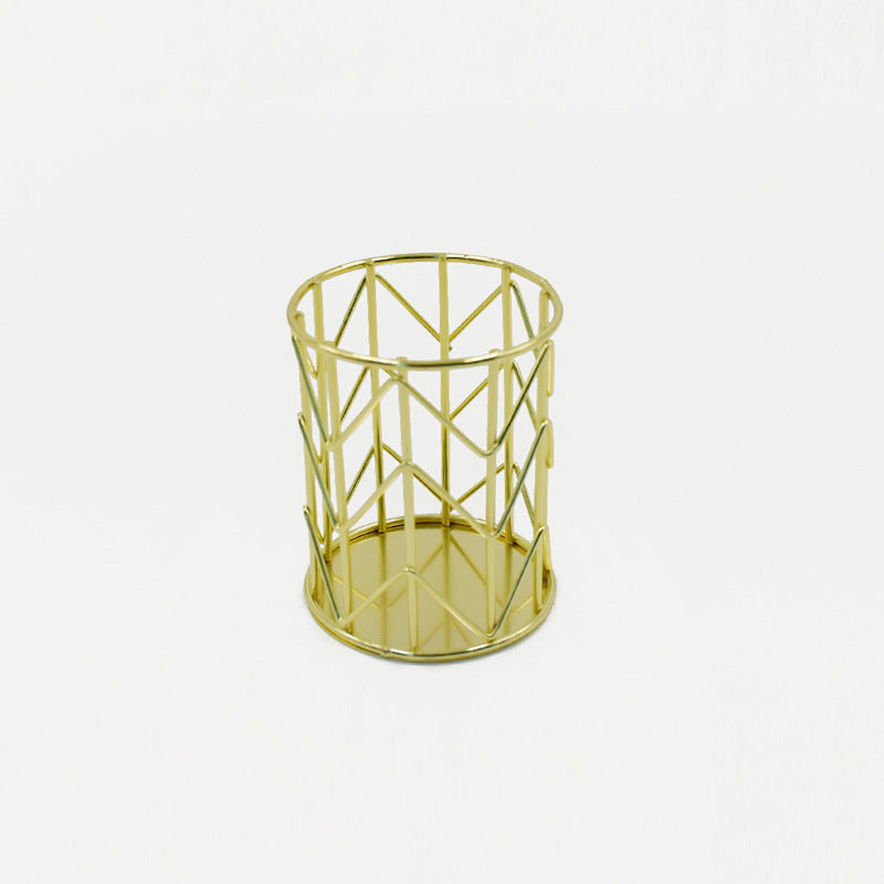 Metal Mesh Desk Pen Holder Organizer
