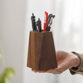 Wooden Large Capacity Desk Pen Holder Organizer