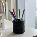 Tire Shape Desk Pen Holder Organizer