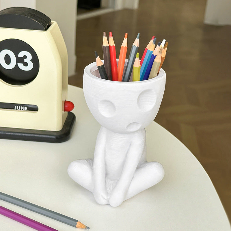 Abstract Figure Desk Pen Holder Organizer
