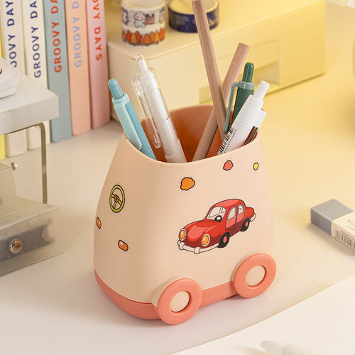 Cartoon Car Desk Pen Holder Storage Box