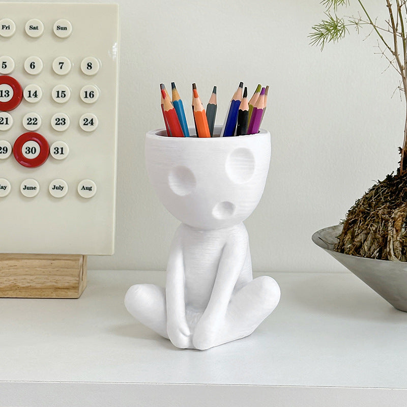Abstract Figure Desk Pen Holder Organizer