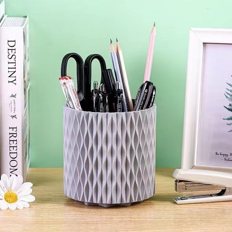 Rotating Makeup Brush Holder Desk Organizer